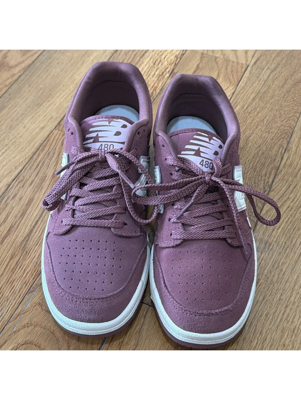 Women’s Size US 7.5 New Balance 480 Shoes Burgundy Pink Sneakers (L 7.5 / R 8.5